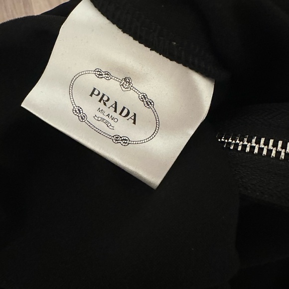 Black Prada Zip Up Midi Skirt - Picture 3 of 5